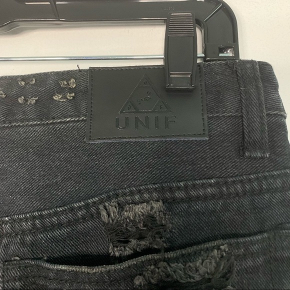 UNIF x UO black high waisted Twerk Jeans - Picture 7 of 10